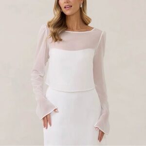 Park & Fifth Sheer White Cape